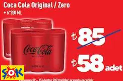 COCA COLA ORİGİNA/ZERO 6X200ML COCA COLA ORİGİNA/ZERO 6X200ML